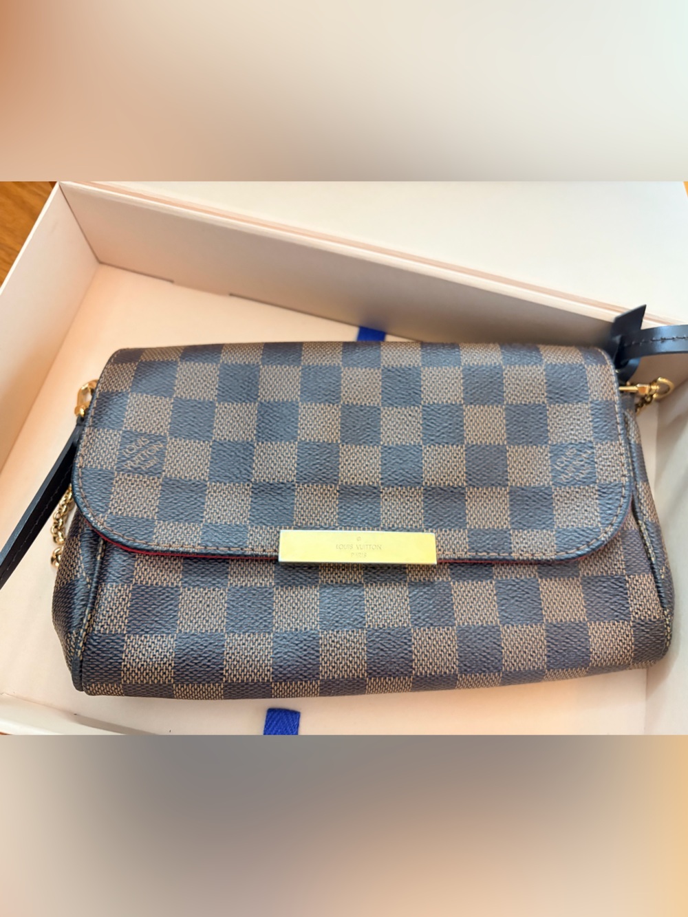 Louis Vuitton Mini Bag in Damier Ebene with Gold Hardware